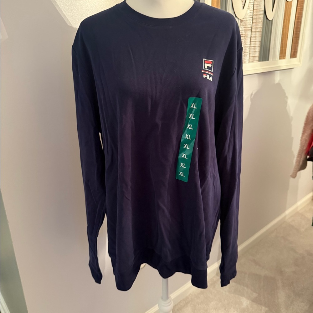 Fila Men's Deep Blue Long Sleeve Tee